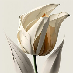 White Abstract Marble Rose 4k Art Modern AI Generative
