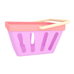 Shopping Cart. Online Shopping 3D rendering.