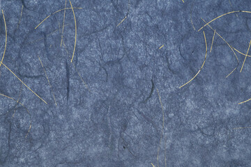 透かし和紙の背景テクスチャ　紺　金糸