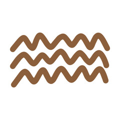 Hand drawn abstract line vintage art vector doodle underline scribble brush and pencil stroke design element for frame divider in a glyph illustration.