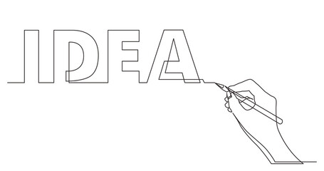 hand drawing business word of idea - PNG image with transparent background