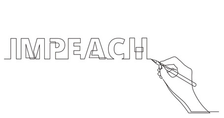 hand drawing business word of impeach - PNG image with transparent background