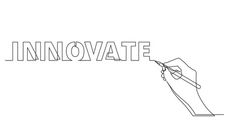 hand drawing business word of innovate - PNG image with transparent background