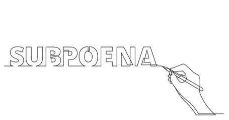 hand drawing business word of subpoena - PNG image with transparent background