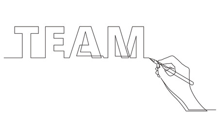 hand drawing business word of team - PNG image with transparent background