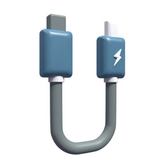Illustration of a Charging Cable with aesthetic colors suitable for web, apk or additional ornaments for your project