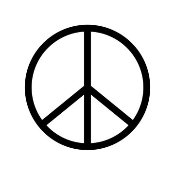 Peace icon isolate on white background. peace symbol icon