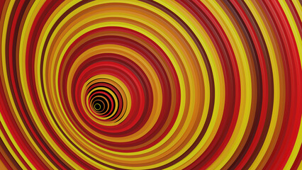 Colorful 3D rings background, Abstract orange radial circles concentric, Unique colorful abstract background, Abstract geometric illustration, 3D Render