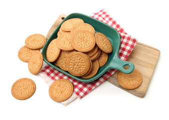 Cookies on a white background