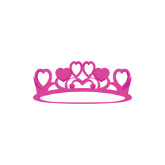 Pink diadem tiara crown monarchy design