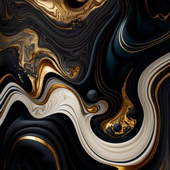 Obraz premium Marble Swirls and Agate Ripples illustration.