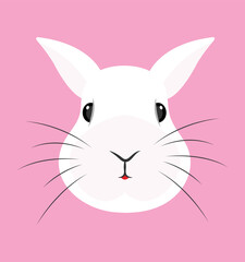 Bunny or rabbit vector image or illustration