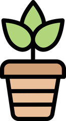 Plant pot Vector Icon Design Illustration