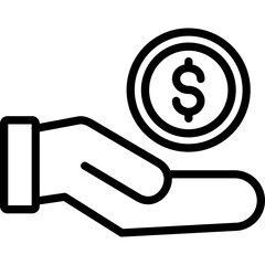 Dollar Coin Icon