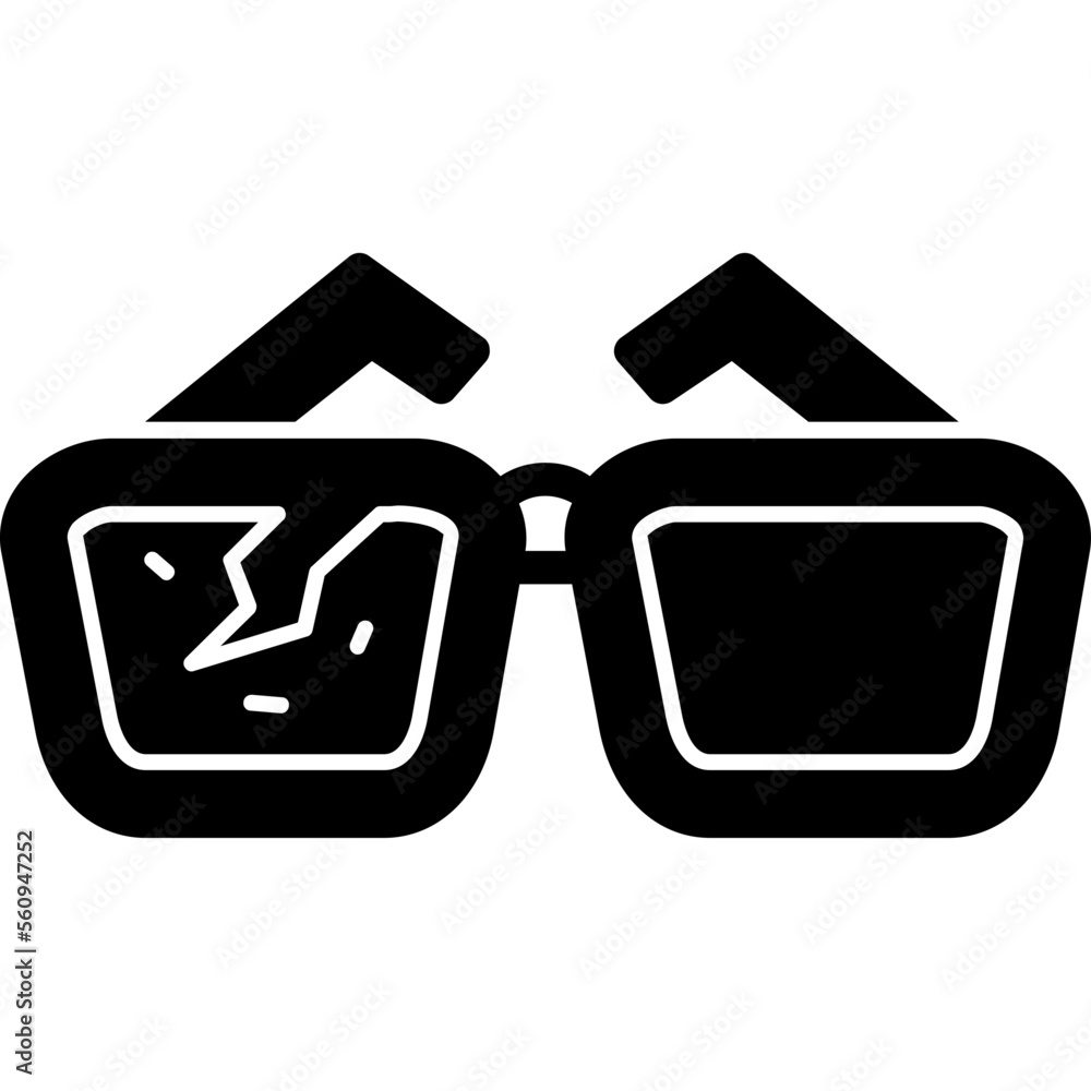 Sticker Reading Glasses Icon