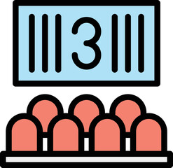 Countdown Vector Icon Design Illustration