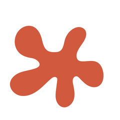 Abstract illustration with doodle freeform shapes for wallpaper design. Geometric shape. Minimalist style vector print