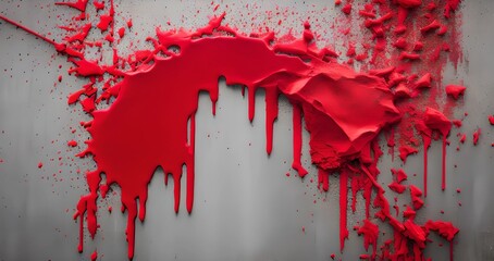 abstract red paint dripping, illustration, Generative AI