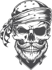 pirates bandana skull