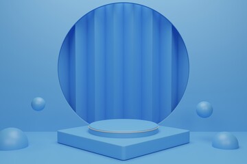 Abstract geometry shape background. podium minimalist mock up scene. 3d rendering.