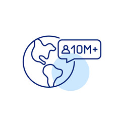 10 millions followers internationally. Pixel perfect, editable stroke line icon