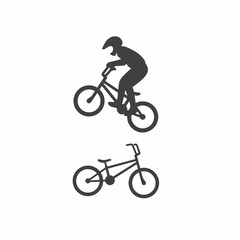 Fototapeta na wymiar illustration of bmx bike, sport, vector art.
