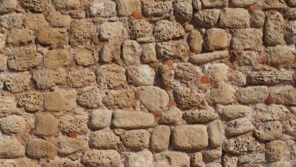 Stone Wall texture Caesarea Maritima National Park
