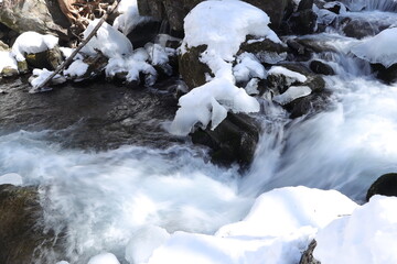 真冬の川
