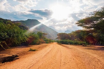 Scenic view of Ndoto Mountains in Ngurunit, Marsabit County, Kenya