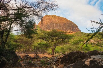 Scenic view of Ndoto Mountains in Ngurunit, Marsabit County, Kenya