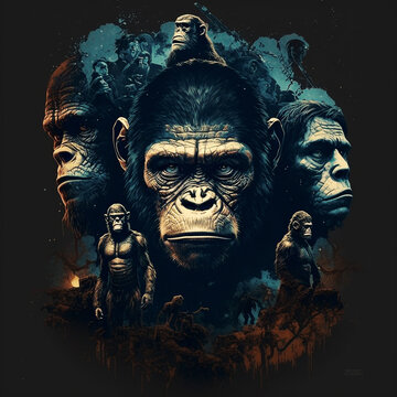 Planet of the apes movie poster design