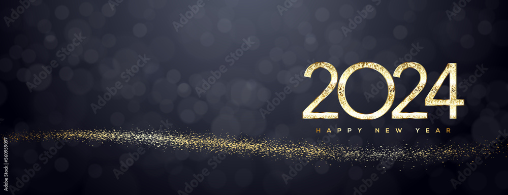 Wall mural 2024 happy new year greeting card