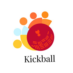 kickball logo vector modern 