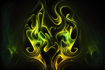 Acid waves background, Generative AI