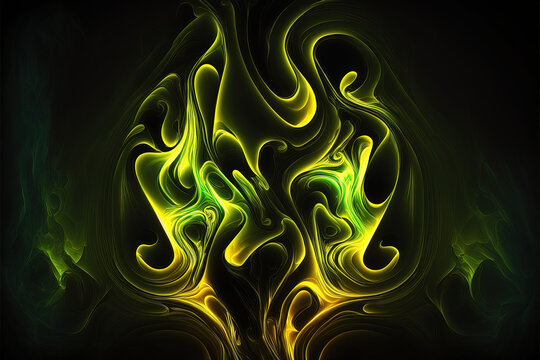 Acid waves background, Generative AI