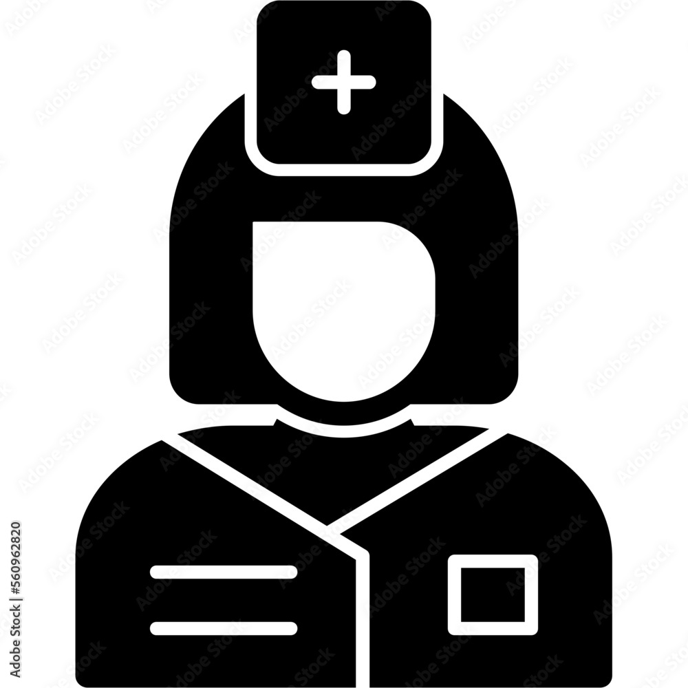 Canvas Prints Nurse Icon