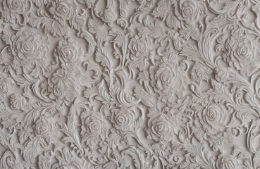 White wooden textures with carving and detailing - Clean White Carving