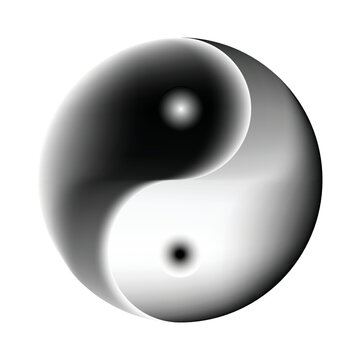 Ying yang black and white symbol of harmony and balance. Yin and Yang sign