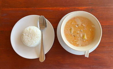 Thai massaman curry with rice