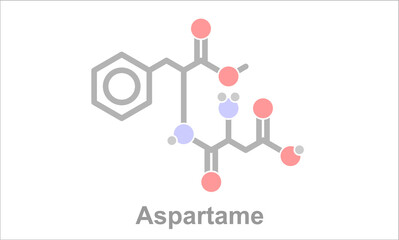Simplified formula icon of aspartame.