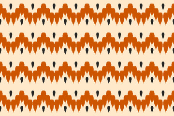 Abstract ethnic ikat art. Seamless pattern in tribal. Aztec geometric ornament print. Design for background, wallpaper, illustration, fabric, clothing, carpet, textile, batik, embroidery.