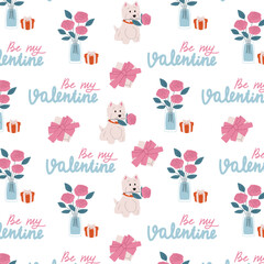 Valentines day seamless pattern