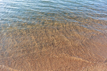 琵琶湖の透明で綺麗な水