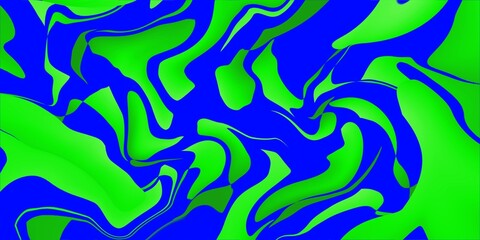 Abstract blue and green wavy background,  green abstract liquify background.