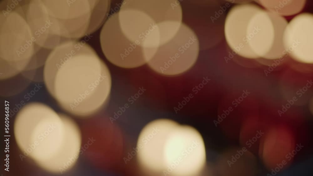 Wall mural Red and Yellow Colors of Church Candle Bokeh - Wall murals