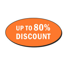 Up to 60 percent discount typography.