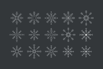 Fototapeta na wymiar Snowflake icon isolated . Christmas and New year design element, frozen symbol, Vector illustration