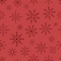 Naklejka na ściany i meble Snowflake icon seamless pattern . Christmas and New year design element, frozen symbol, Vector illustration