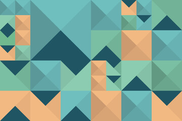 Geometric triangular mosaic tracery seamless pattern. Colorful triangle illustration design for app, web - obrazy, fototapety, plakaty