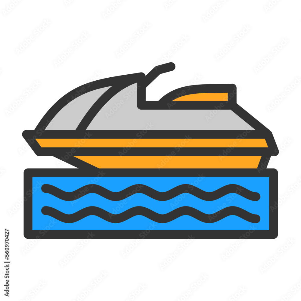 Sticker Jet Ski Icon